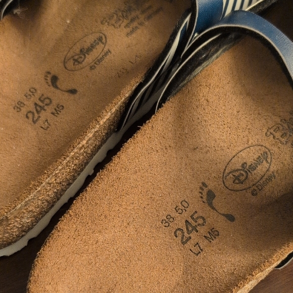 Birkenstock Birkies Disney Blue and Red Sandals With Mickey and Minnie - Picture 5 of 8